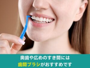 歯間ブラシを使う女性